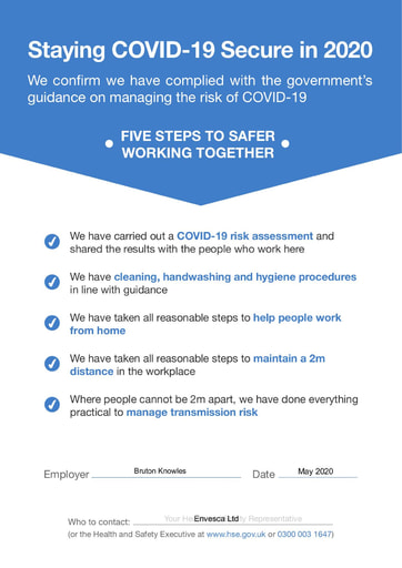 Staying COVID 19 Secure in 2020
