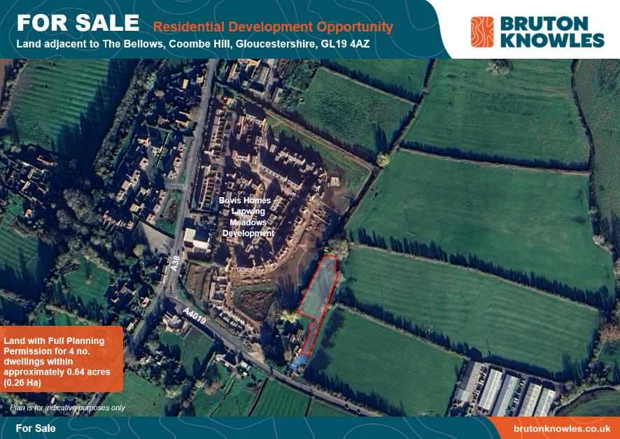 Land Adjacent To The Bellows, A4019, Coombe Hill, Gloucester, Gloucestershire, GL19