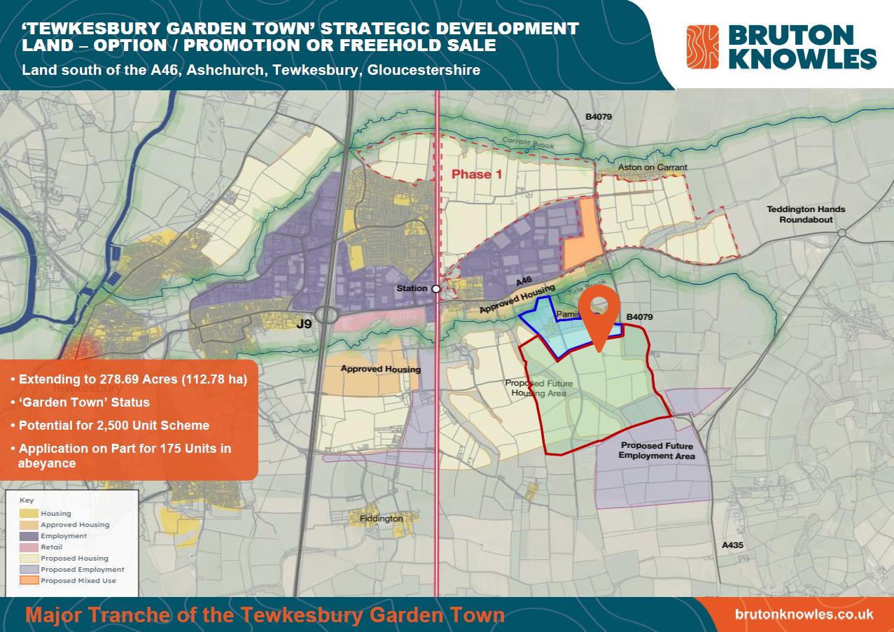Tewkesbury Garden Town - Land South Of The A46 Ashchurch, Tewkesbury, South West, GL20 8LY