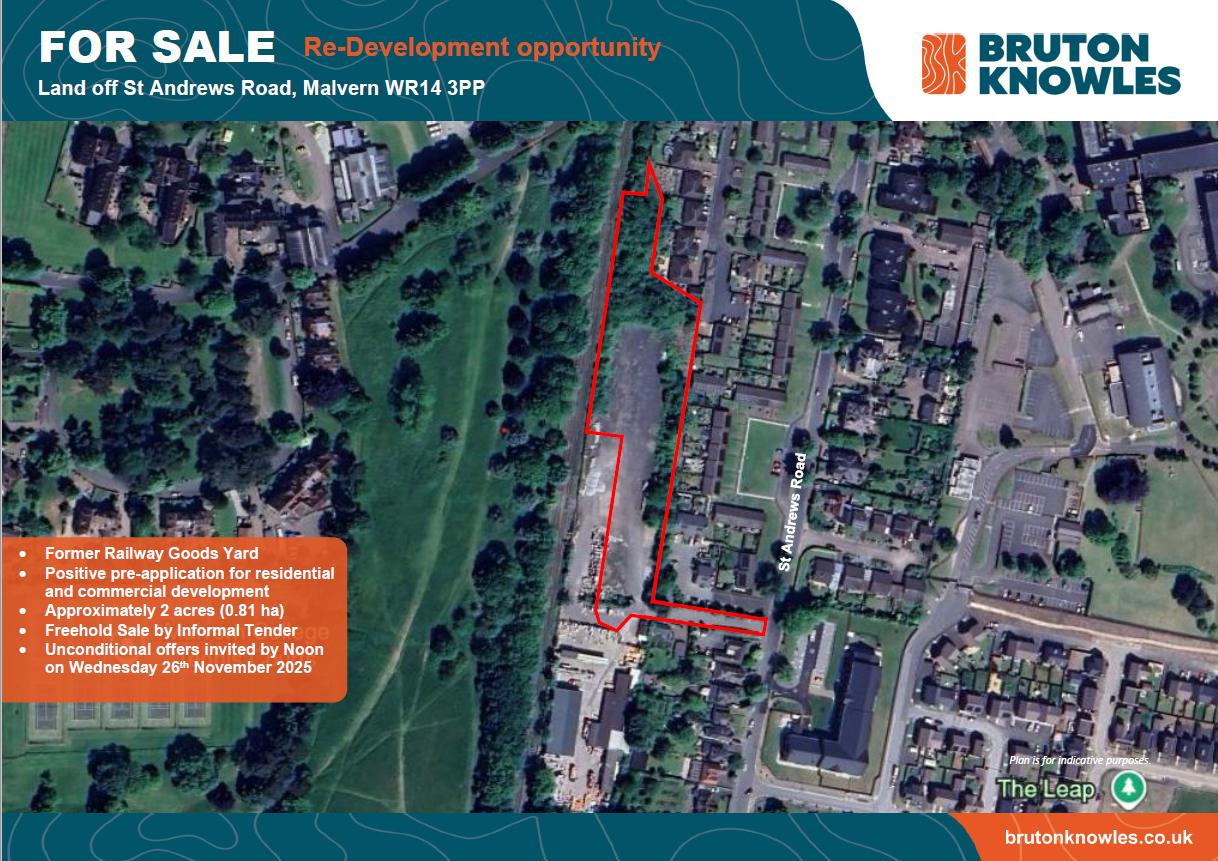 Land Off St Andrews Road, Malvern, West Midlands, WR14 3PP